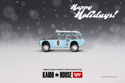 [Kaidohouse x MINI GT] 092 Datsun KAIDO 510 Wagon 4x4 Winter Holiday Edition