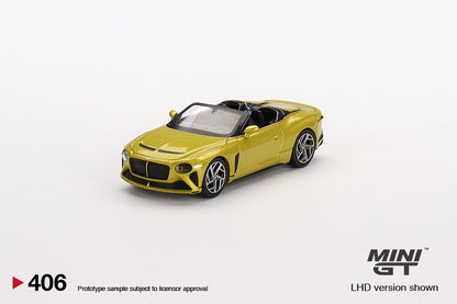 MINI GT 406 Bentley Mulliner Bacalar Yellow Flame LHD