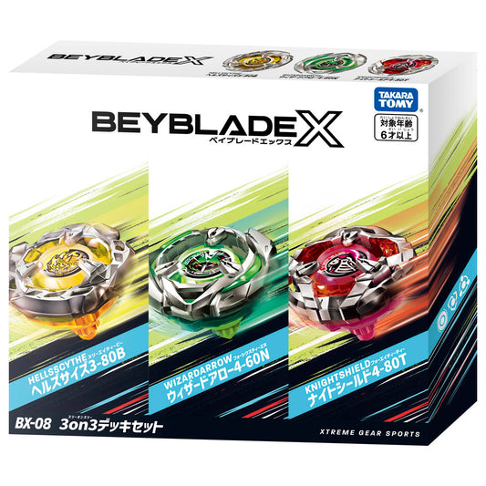 TAKARA TOMY 爆旋陀螺X BeybladeX Set BX-08 三陀螺特別色套裝 Battle Deck Set