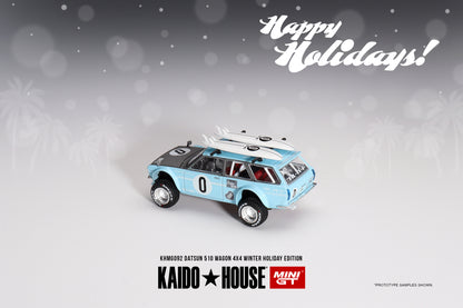 [Kaidohouse x MINI GT] 092 Datsun KAIDO 510 Wagon 4x4 Winter Holiday Edition