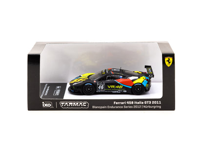 Tarmac Works X IXO Models 1/64 Ferrari 458 Italia GT3 Blancpain Endurance Series 2012 – Nurburgring #46 - HOBBY64