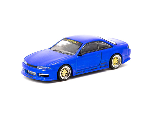 TARMAC WORKS 1/64 VERTEX NISSAN SILVIA S14 BLUE METALLIC - GLOBAL64