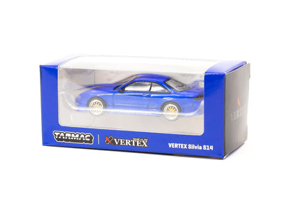 TARMAC WORKS 1/64 VERTEX NISSAN SILVIA S14 BLUE METALLIC - GLOBAL64