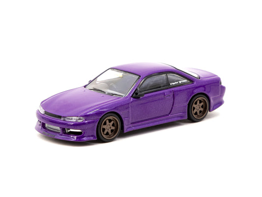 Tarmac Works 1/64 VERTEX Nissan Silvia S14 Purple Metallic - GLOBAL64