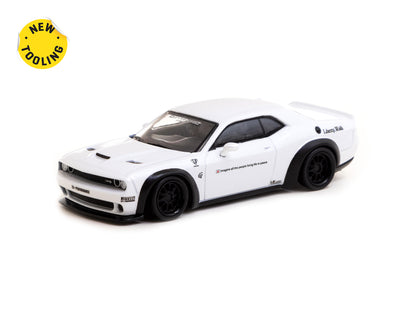 Tarmac Works 1/64 LB-WORKS Dodge Challenger SRT Hellcat White - Lamley Special Edition - GLOBAL64