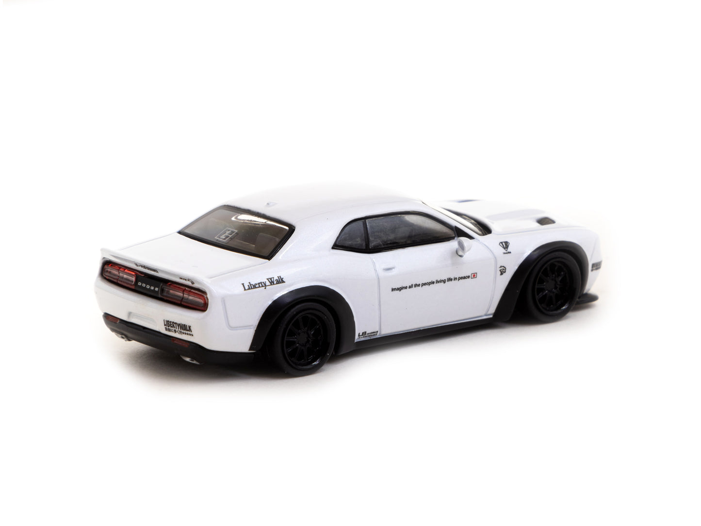 Tarmac Works 1/64 LB-WORKS Dodge Challenger SRT Hellcat White - Lamley Special Edition - GLOBAL64