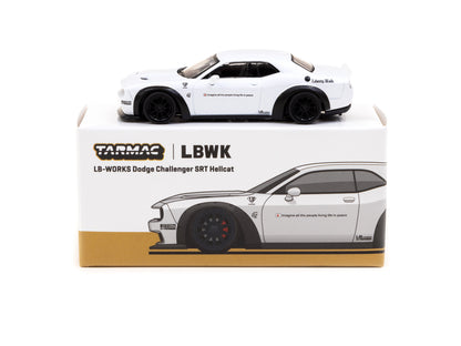 Tarmac Works 1/64 LB-WORKS Dodge Challenger SRT Hellcat White - Lamley Special Edition - GLOBAL64