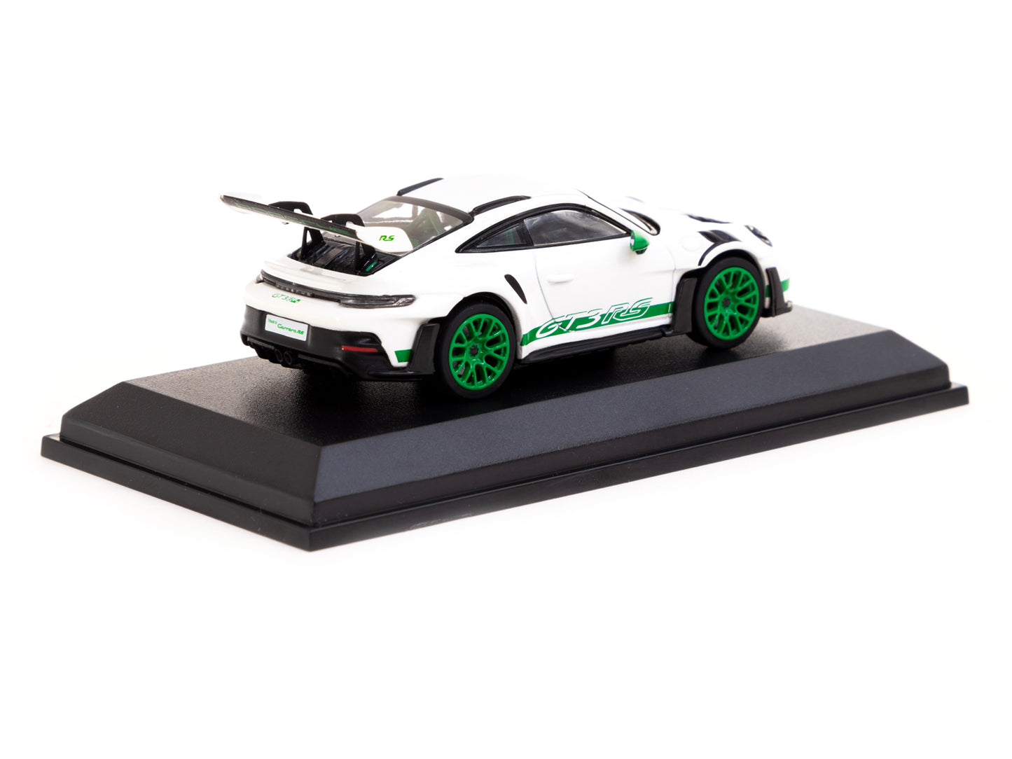 Minichamps X Tarmac Works 1/64 Porsche 911 (992) GT3 RS White / Green - COLLAB64