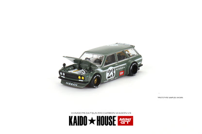 [Kaidohouse x MINI GT] 076 Datsun KAIDO 510 Wagon CARBON FIBER V3