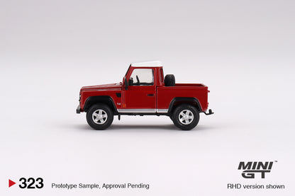 MINI GT 323 Land Rover Defender 90 Pickup Masai Red