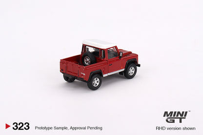 MINI GT 323 Land Rover Defender 90 Pickup Masai Red