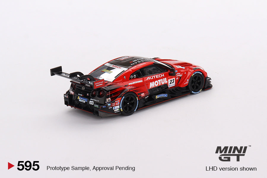 MINI GT 595 Nissan GT-R Nismo GT500 #23“MOTUL AUTECH GT-R" NISMO 2021 SUPER GT SERIES - Japan Exclusive